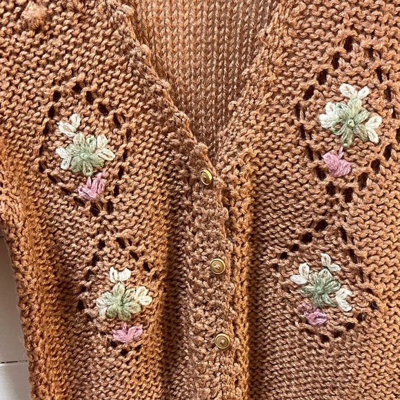 JEFF LAURENT – Embroidered Knit Cardigan (Size Estimated M) - Picture 4 of 8